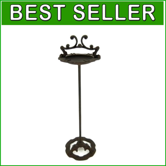 Elegant Vintage Ashtray with Handle - 25” Cast Iron Floor Stand Design