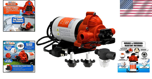 33-Series Self-Priming Water Pressure Pump - 115V AC, 3.3 GPM for RV & Marine