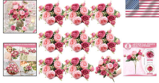 Delicate Pink & Dark Pink Artificial Peonies - Spring Wedding Centerpieces