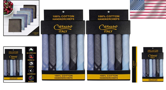 Elegant Ultra-Absorbent Cotton Handkerchiefs - Large 50cm x 50cm Size Set