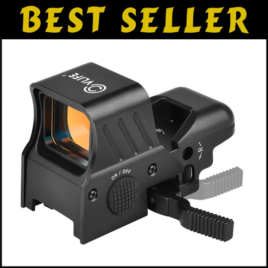 Quick-Detach Picatinny Red Dot Sight with Multiple Reticle System for Hunters