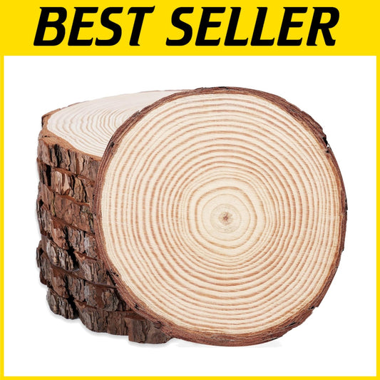 DIY Craft Wood Slices 9-10'' - Natural Pine Rounds for Home & Event Decor