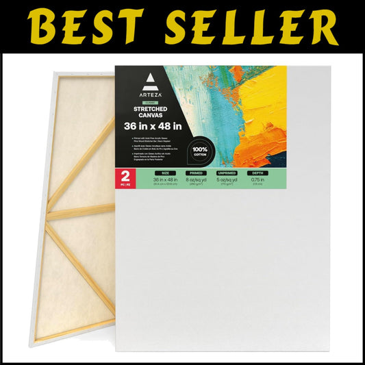 Extra Large 36x48 Stretched Cotton Canvases – Perfect for Creative Expression