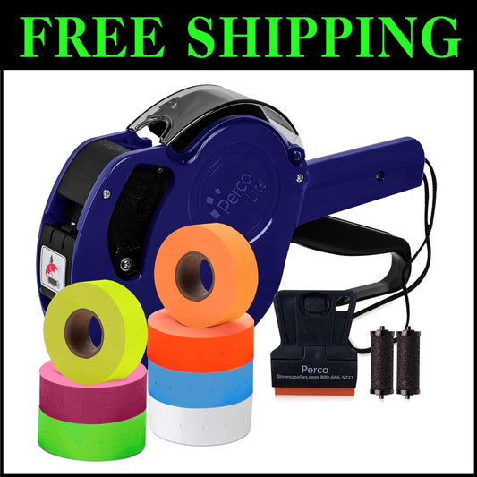 Lite 1 Line Pricing Gun Kit - 6 Colorful Rolls & Labels for Retail Efficiency