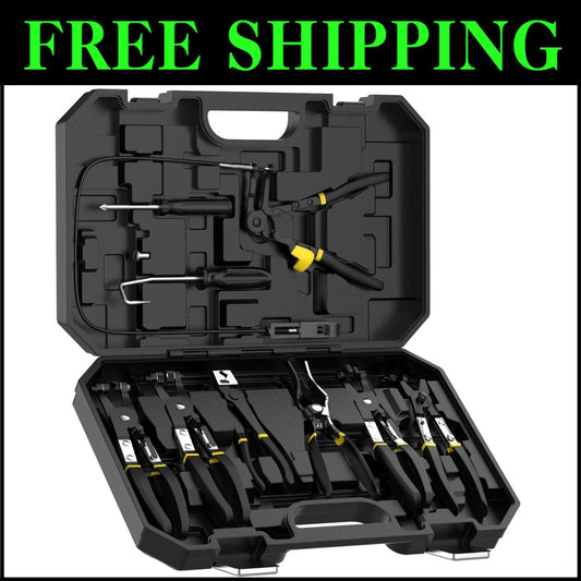 Comprehensive Hose Clamp Tool Set - Reliable 9-Piece Automotive Repairs Kit