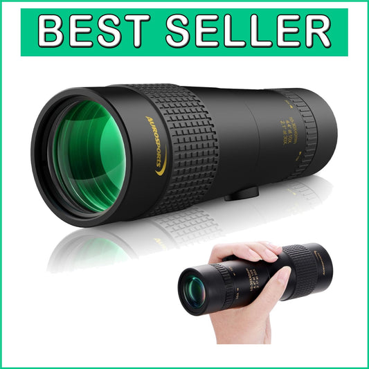 Adjustable Magnification Monocular Telescope - Crystal Clear Outdoor View