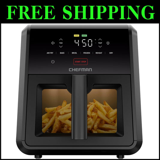 7-Qt High-Powered Air Fryer - Space-Saving, Touch Control for Crispy Meals