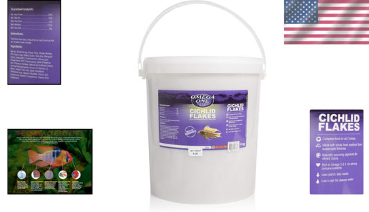5 lb Alaskan Cichlid Flakes: Nutrient-Rich, Sustainable Fish Food for All Stages