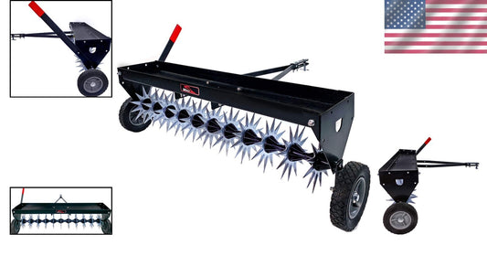 Efficient 40" Spike Aerator with All-Steel Design and Easy Transport Wheels