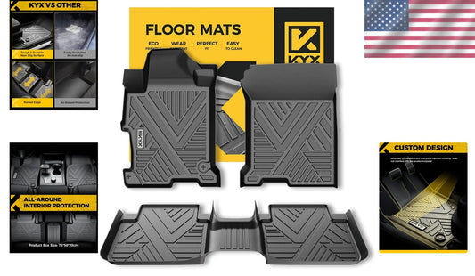 3D Laser Scanned Custom Fit Floor Liners for 2013-2017 Accord - Stain Resistant