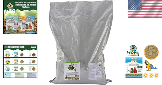 Premium Non-GMO Hookbill Pellets for Parrots - 25 lb of Healthy Nutrition