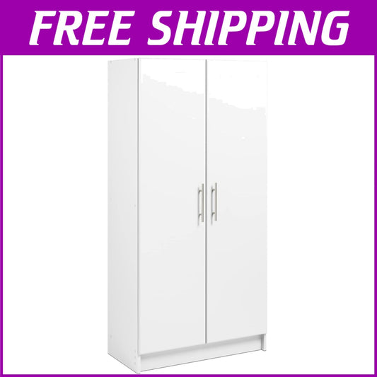 Elite 2-Door Tall Storage Cabinet with Adjustable Shelves for Home Organization