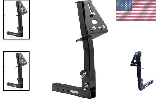 Heavy-Duty Caravan Spare Tire Carrier with Anti-Rattle System for 2" Receivers