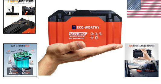 Compact 20Ah Lithium Battery - Perfect for Camping, Fishing, and Emergency Power