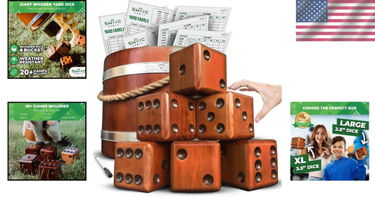 Weather-Resistant Extra Large Yard Dice & Fun Game Set - Ideal for Gatherings