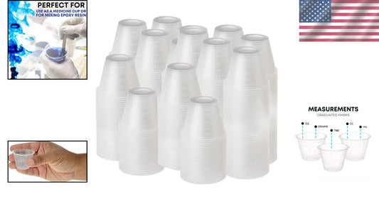 2000 Count Graduated 1 Oz Disposable Plastic Medicine Cups for Precise Mixing