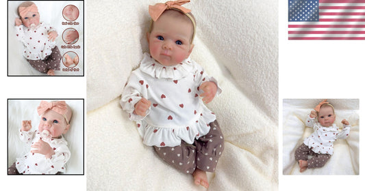 18-Inch Lifelike Reborn Baby Doll in Gift Box - Soft and Realistic for Kids 3+
