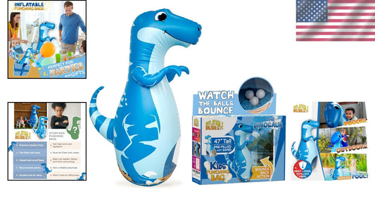 Bounce-Back Action Dinosaur Punching Bag - Kids' 47-Inch Fun Toy for All Parties