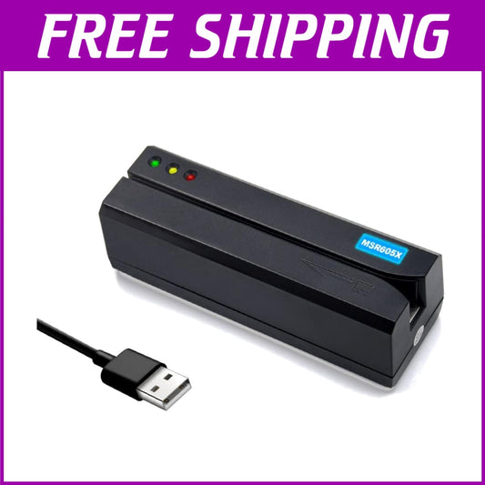 Versatile USB Card Reader and Writer - Reads & Writes 3 Tracks Effortlessly