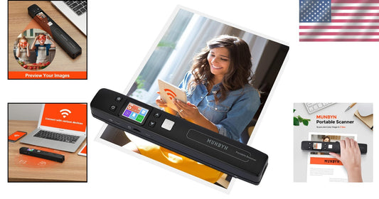 Lightweight Handheld Scanner for Photos & Documents at 1050 DPI Resolution