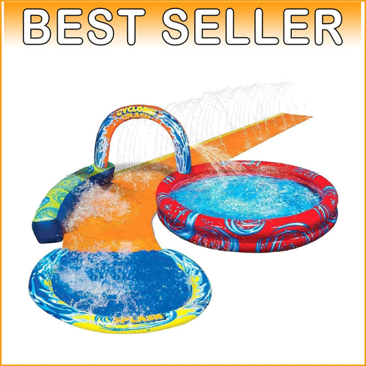 Cyclone Splash Park Set - Colorful Water Slide With Arch for Kids' Entertainment