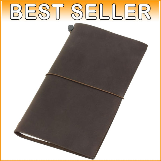 Elegant Regular Size Traveler's Notebook with Pen Holder - Customizable Leather