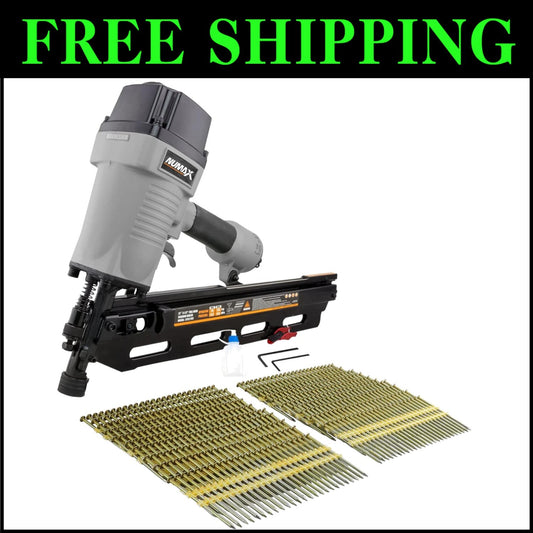 Professional 3-1/2" Full Round Head Nailer with Anti-Dry Fire & Comfort Grip