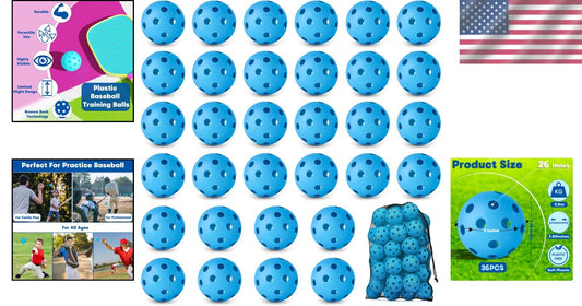 Durable 36 Pack Lightweight Baseball Practice Balls for Safe Indoor Training