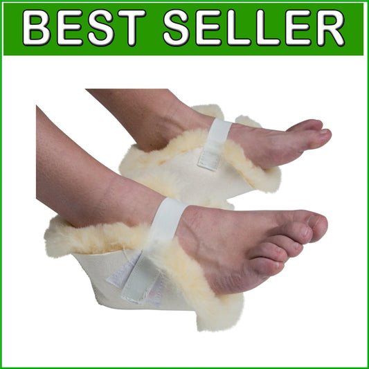 Natural Sheepskin Pressure Relief Heel Protectors - Ultimate Comfort & Care