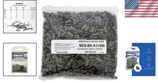 Versatile Crimping Copper Sleeves, 1.9mm ID, Ideal for Mono and Wire Leaders