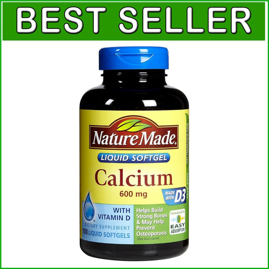 0 Gluten Calcium 600 mg Softgels - Easy Swallow Formula, 4 Pack of 100 Softgels