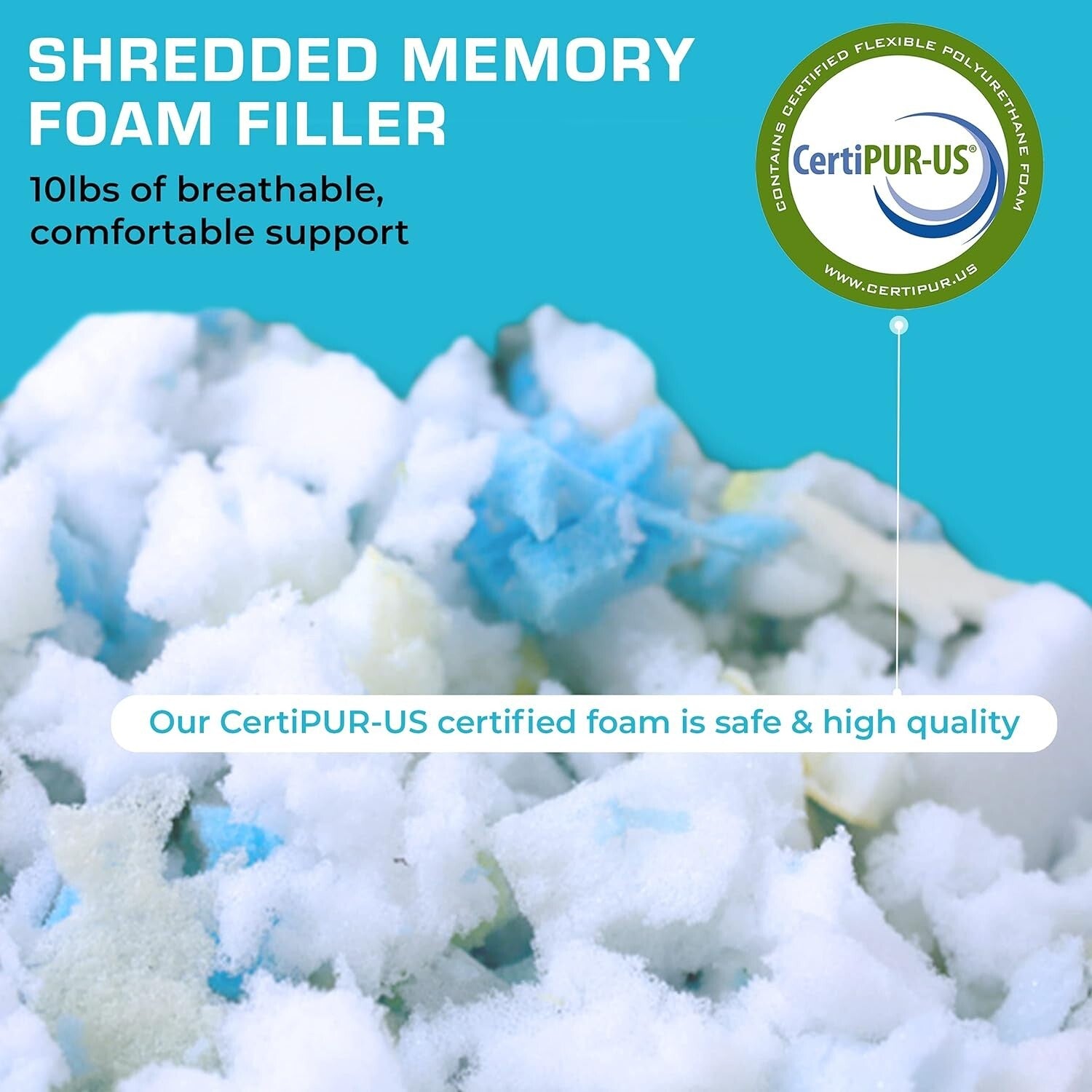 10 LBS Shredded Memory Foam Bean Bag Filler - Ultimate Comfort Solution
