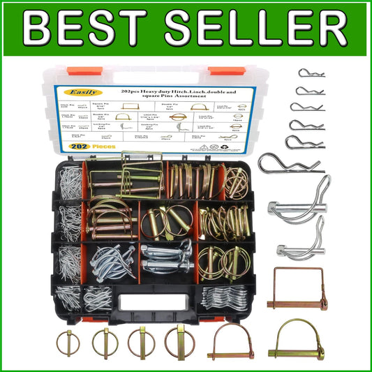 Complete Set of 202 Rust-Resistant Hitch Pins and Clips for All Equipment