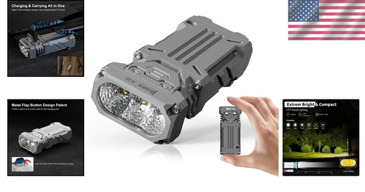 X2 1,800 Lumens Waterproof Mini Flashlight with Type-C Fast Charging & 6 Modes