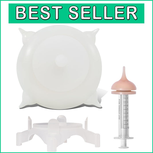 Durable Silicone Puppy Nursing Station with Adjustable Height - Indoor Use