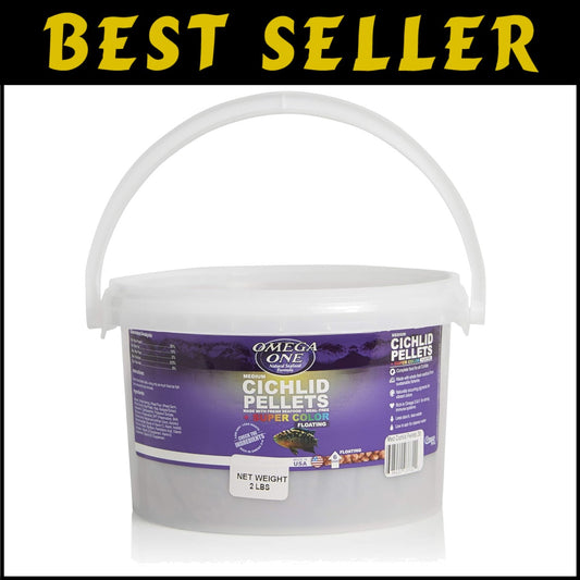2 lb Floating Cichlid Pellets with Salmon & Seafood for Enhanced Color