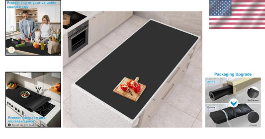 Extra Large Heat Resistant Silicone Mat 47"x23.6" for Kitchen Counter Protection