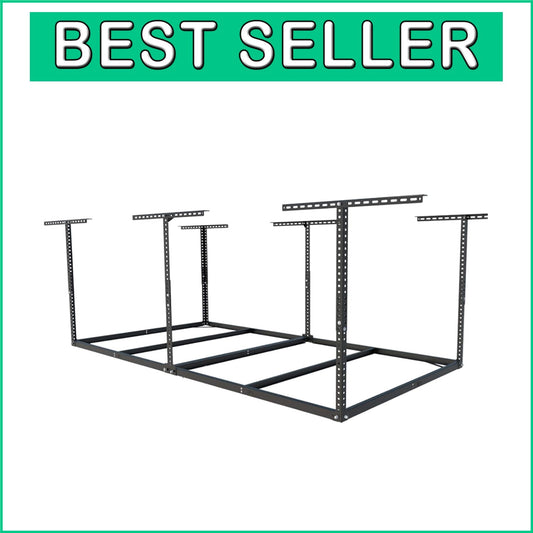 Ceiling-Mounted 4x8 Garage Storage Rack - 600 lbs Heavy Duty Organization System