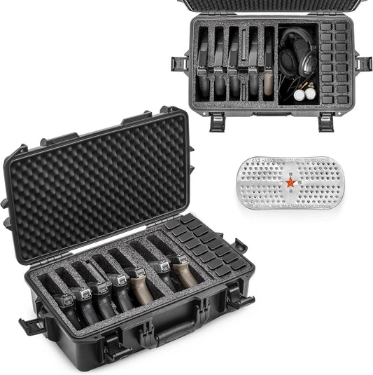 Lightweight ABS Hard Pistol Carrier with Desiccant for Safe Storage & Travel