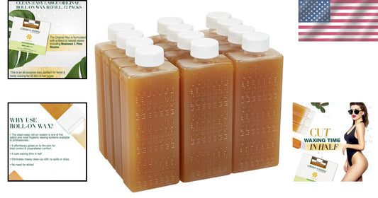 Convenient 12-Pack of Clean+Easy Wax Refills - Smooth Skin, Pain-Free Solution