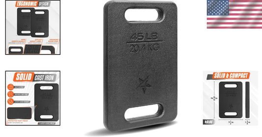 Ergonomic Cast Iron Weight Plate for Enhanced Posture & Strength - 10 to 45LB
