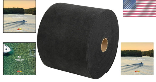 Weather-Resistant 18" Black Carpet Roll - Essential for Marine Applications