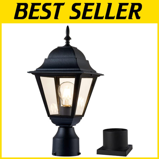 Weather-Resistant Garden Post Light with Pier Mount - Cast Aluminium Fixture