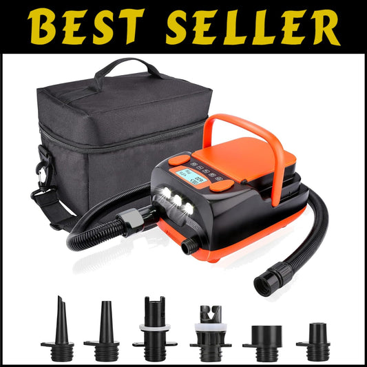 Portable 12V Electric Air Pump with Digital Display for Quick Inflation