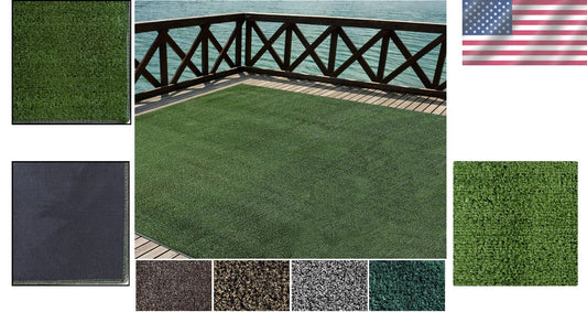 Lightweight and UV-Stabilized 12' x 10' Synthetic Grass Carpet - Fray-Free Edges
