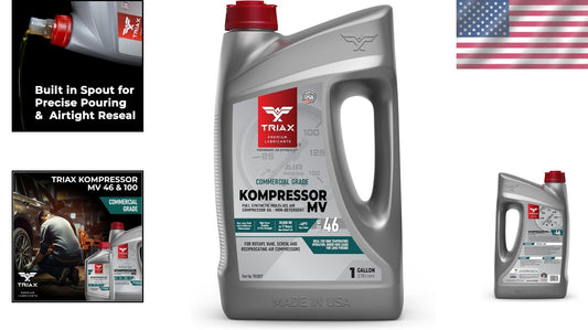 Commercial Grade Full Synthetic Air Compressor Oil - Non-Detergent, 1 Gallon