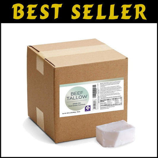 Food-Grade Keto Beef Tallow - 24 Lbs of Pasture-Raised Cooking Replacement Oil