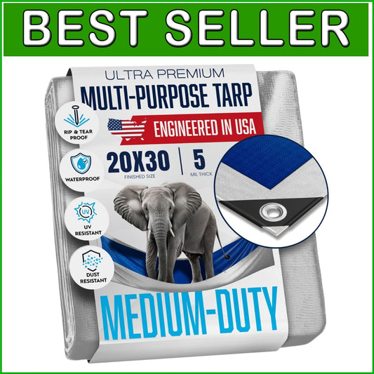 Versatile 20'x30' Waterproof Tarp - Ideal for Camping, Hiking, and Emergency Use