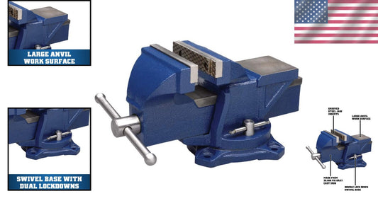 Compact 4-Inch Bench Vise with Strong Anvil Surface - Ideal for Home Projects