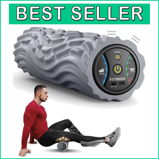 Dynamic Foam Roller with 3 Density Settings - Rechargeable & Travel-Friendly